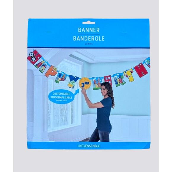New 10 FT Customizable Happy Birthday Banner | Party Decorations | Boy | Gaming - Picture 1 of 2